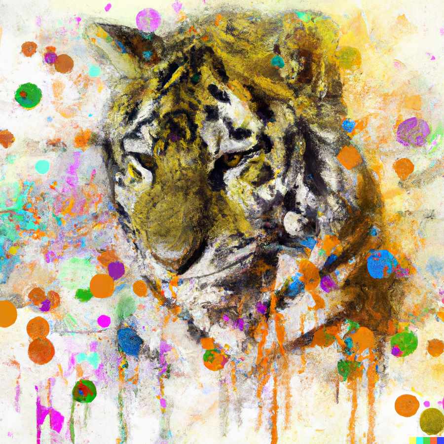 Tiger with dots