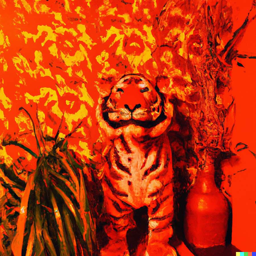 Tiger in orange